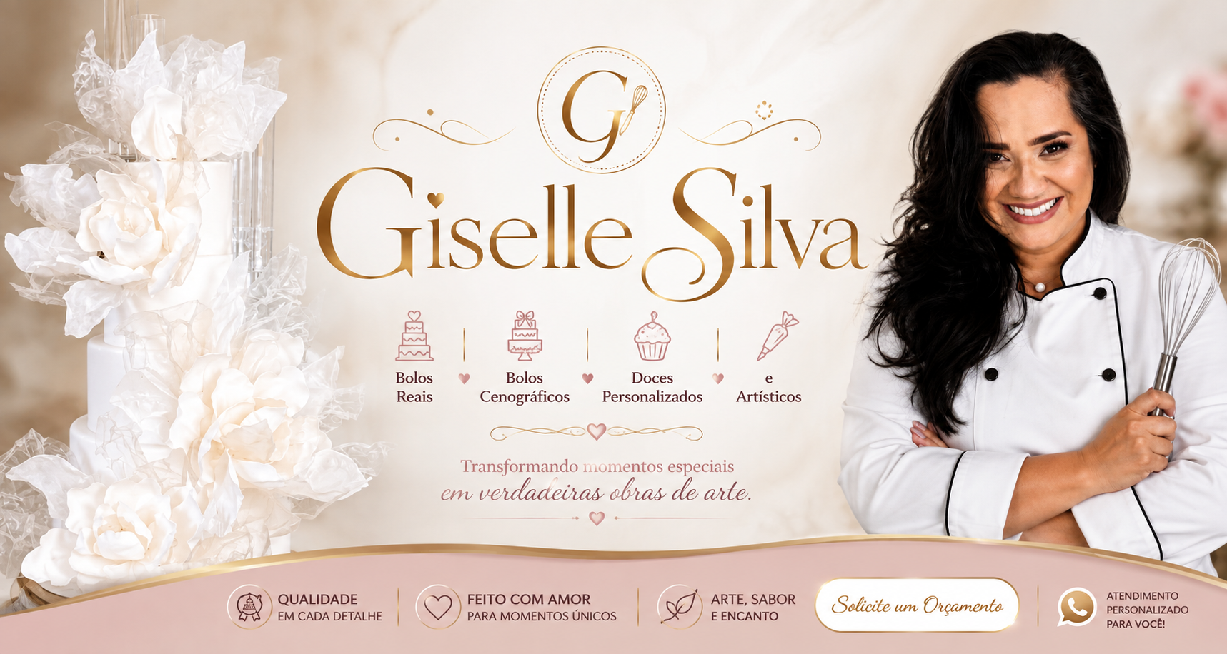 Banner Giselle Silva - Bolos e Doces Artísticos
